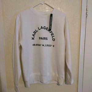 Karl Lagerfeld logo-print crew neck sweatshirt